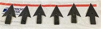 (6) Steel Flat Arrow Tips