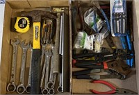 (2) Boxes: Wrenches, Hammer, Mallet, More Tools