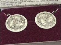 Fish - Fine Celtic Porcelain oval earrings