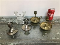 Group of vintage candle holders