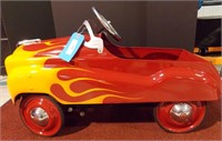 Red Pedal Car W/ Orange Flames