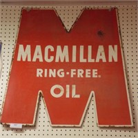 Macmillan Ring Free Oil Metal Dbl Sided Sign 30x30