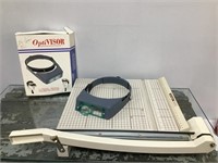 OptiVisor & paper cutter