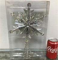 Clear/Silver tree topper 13"