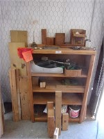 5 Tier- Oak Shelf W/ Contents-Tools-Wood-Roof Tar*
