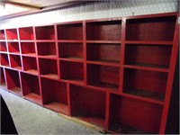 15 Compartment Wood Shelf 6' x 8' x 12"
