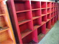 15 Compartment Wood Shelf 6' x 8' x 1'