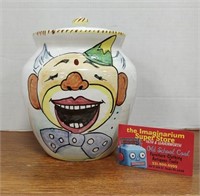 Hand painted Italy clown cookie jar