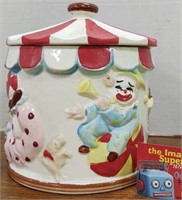 Vintage Japan clown cookie jar