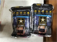 2 packs of army boxer briefs - Large