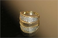 14k yellow gold Diamond Ring approx 1ct nice
