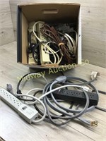 BOX WITH VARIOUS EXTENSION CORDS/ MULTI PLUG