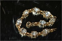 14k yellow gold Aquamarine Bracelet featuring