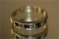 14k yellow gold Diamond & Sapphire Ring features 4