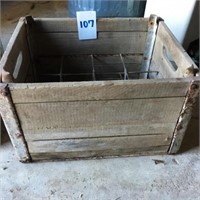 Vintage Wood Milk Crate ( 18" x 14")