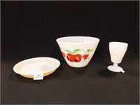 Fire-King Bowl, Pie Plate, Indiana Goblet