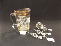 Juice Pitcher, Crystal Stopper, Stoppers (2)