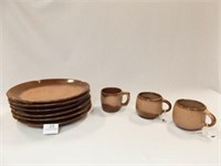 Frankoma Plates (6), Mugs (3)