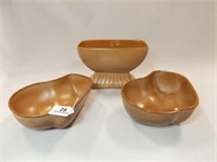 Frankoma Planter, Free Form Bowls (2)