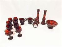Avon Cape Cod Red Glass Pieces (14)