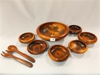 Wood Bowls, Serving Pieces (9)