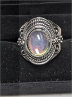 New Ornate Silver Moonstone ? Ring size 9