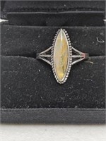 New Silver Agate Ring 8