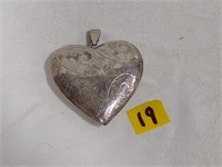 Sterling Heart Keepsake Necklace (no chain)