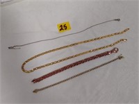 Sterling Gold Overlay Necklace/Bracelets/chain