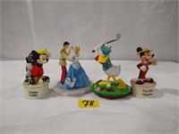 4 Disney Figurines