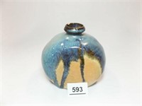 Pottery Vase, signed Oshima
