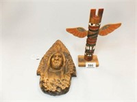Native American Theme Carved Wood (2)