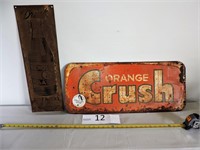 2 Metal Signs  Orange Crush / Nichol Cola