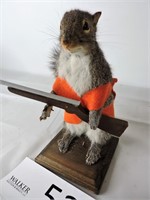 The Armed Squirrel Taxidermy Piece