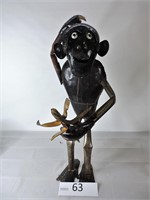 Metal Handmade Monkey with Banana