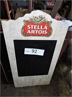 Stella Artois Restaurant Menu Chalkboard