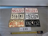License Plates Lot / 6 Total