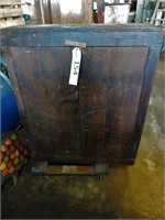 Primitive wood storage cabinet