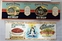 Canned Food Paper Labels From 1930s & 40s