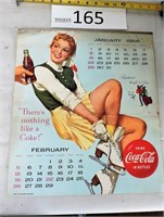 Coca Cola 1956 Paper Calendar