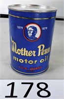 Mother Penn Motor Oil  Advertising Can