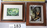 Two framed hunting photos