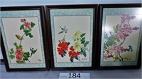 3 Japanese Floral / Bird Prints