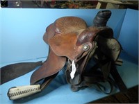 Billy Cook 15½" saddle w/back roping cinch