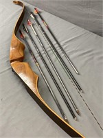 INDIAN ARCHERY #274 Deerslayer Bow & (5) Arrows