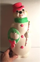 Small vintage blow mold lighted Snowman