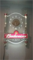 Budweiser electric light up clock