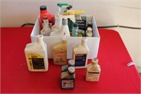 Box of Various Oils & Lubricants