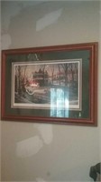 Framed print sleigh on bridge Homeward Bound