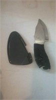 Stainless steel knife with hard plastic sheath